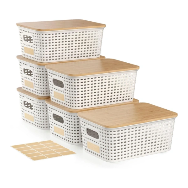 plastic storage basket