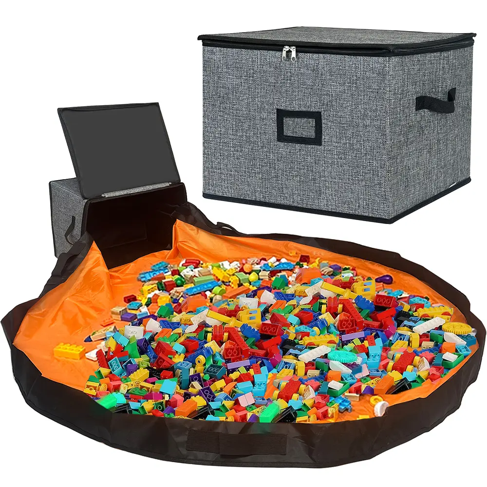 Wholesale Custom Fabric Toy Storage Bins with Lids