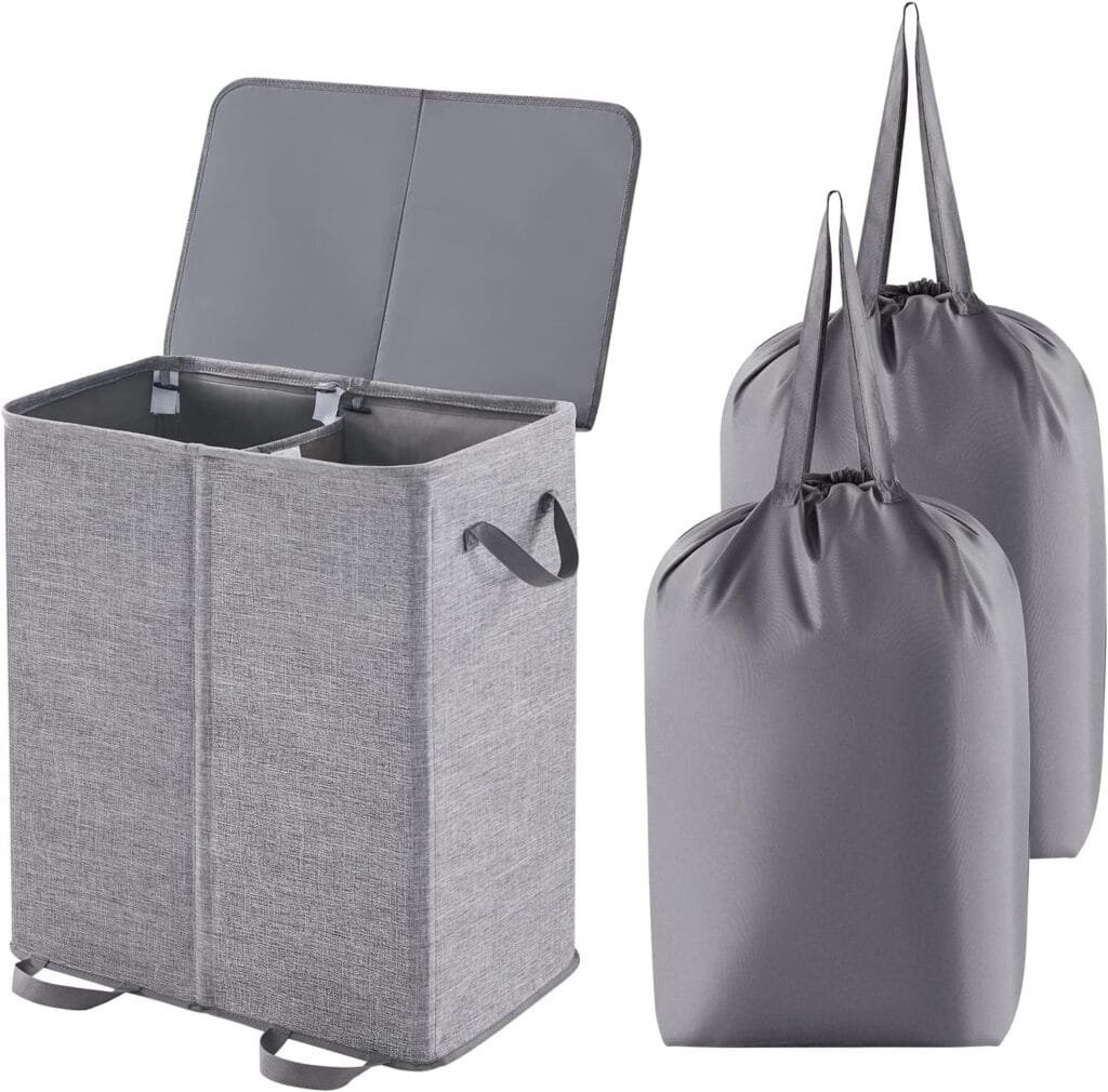 Custom Double Laundry Hamper with Lid
