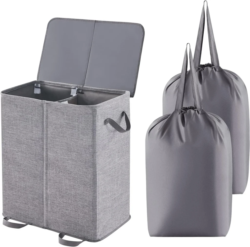 Custom Double Laundry Hamper with Lid