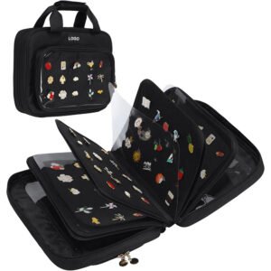 Custom pin bag with display book