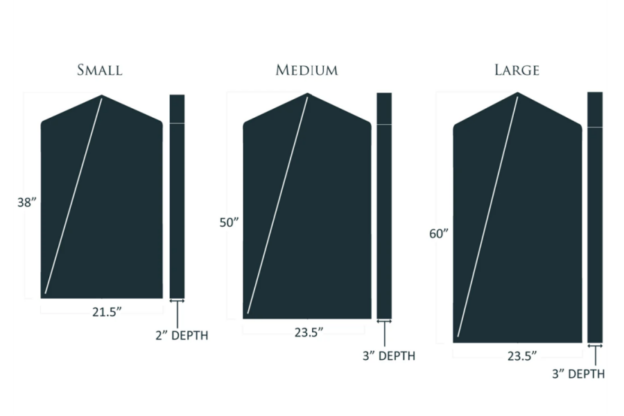 garment bag size