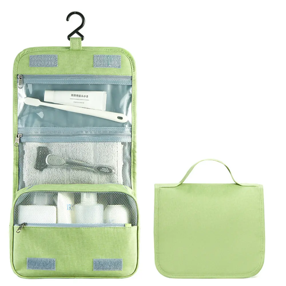 Water-Resistant Hanging Toiletry Organizer with Transparent Window