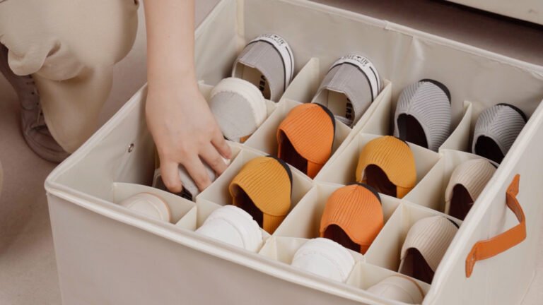 fabric shoe storage box