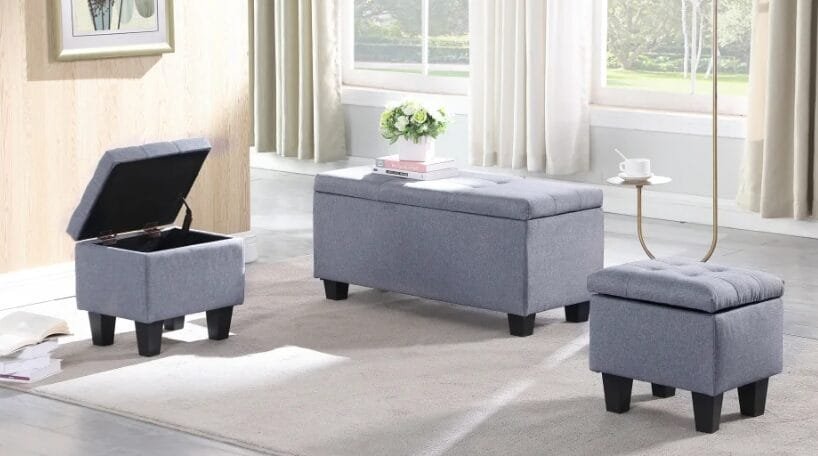chair with storage ottoman