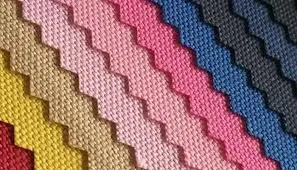 Oxford fabric samples in multiple colors and weights displayed together