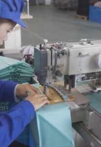 Great Shine factory floor showing professional sewing of non-woven storage bags