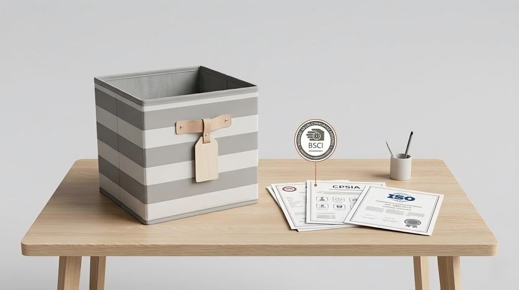 compliance certifications for custom toy storage boxes CPSIA REACH BSCI