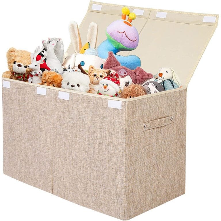 Beige bulk fabric storage bins with custom logo for retail home brands