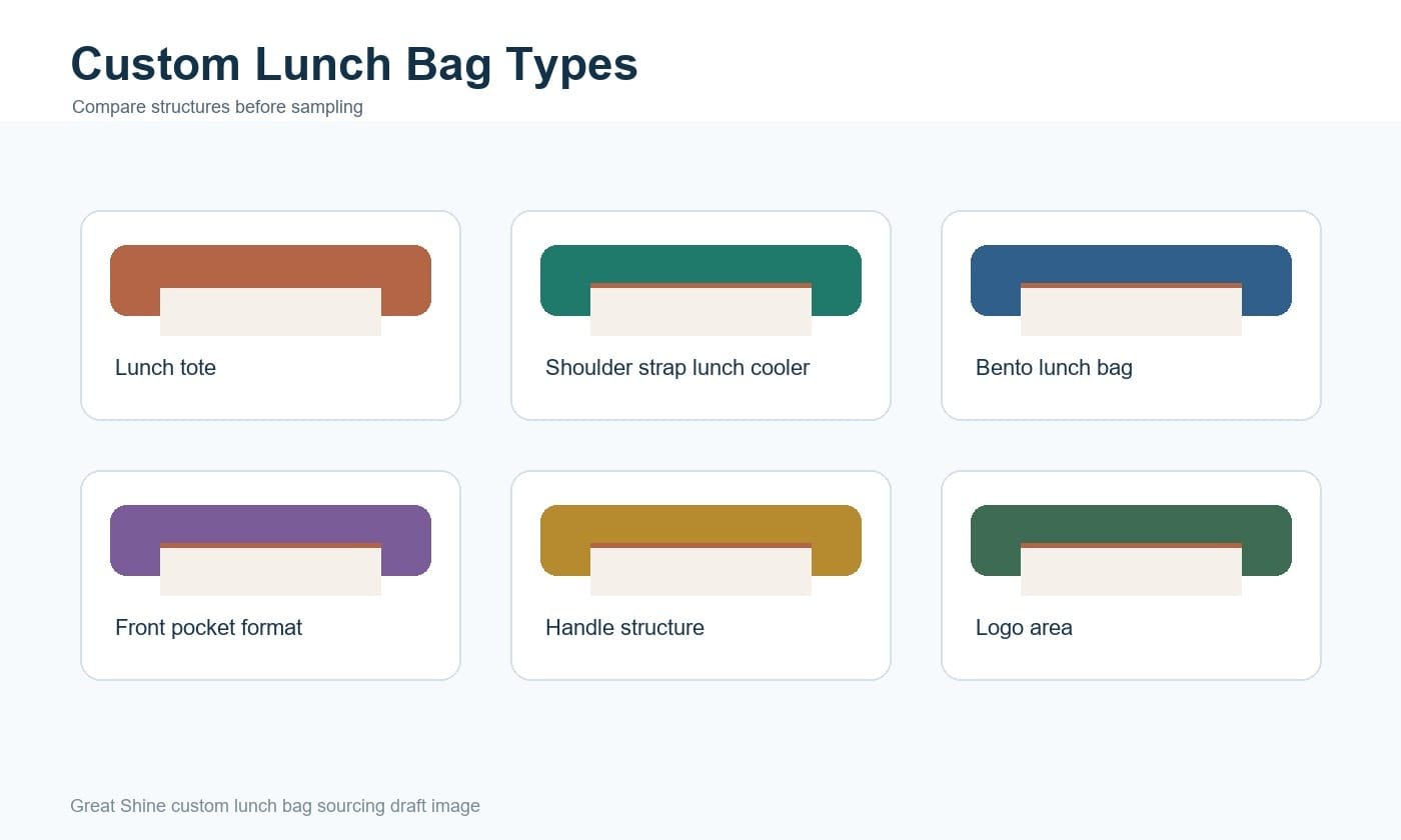 Custom lunch bag types for wholesale buyers