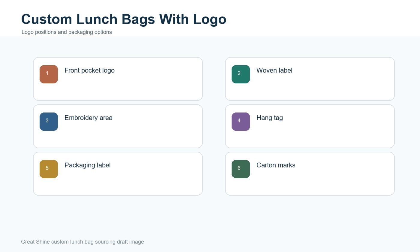 Custom lunch bags with logo options