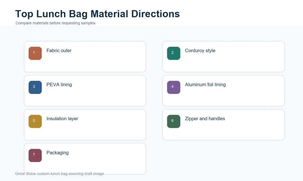 Top lunch bag materials for private label buyers