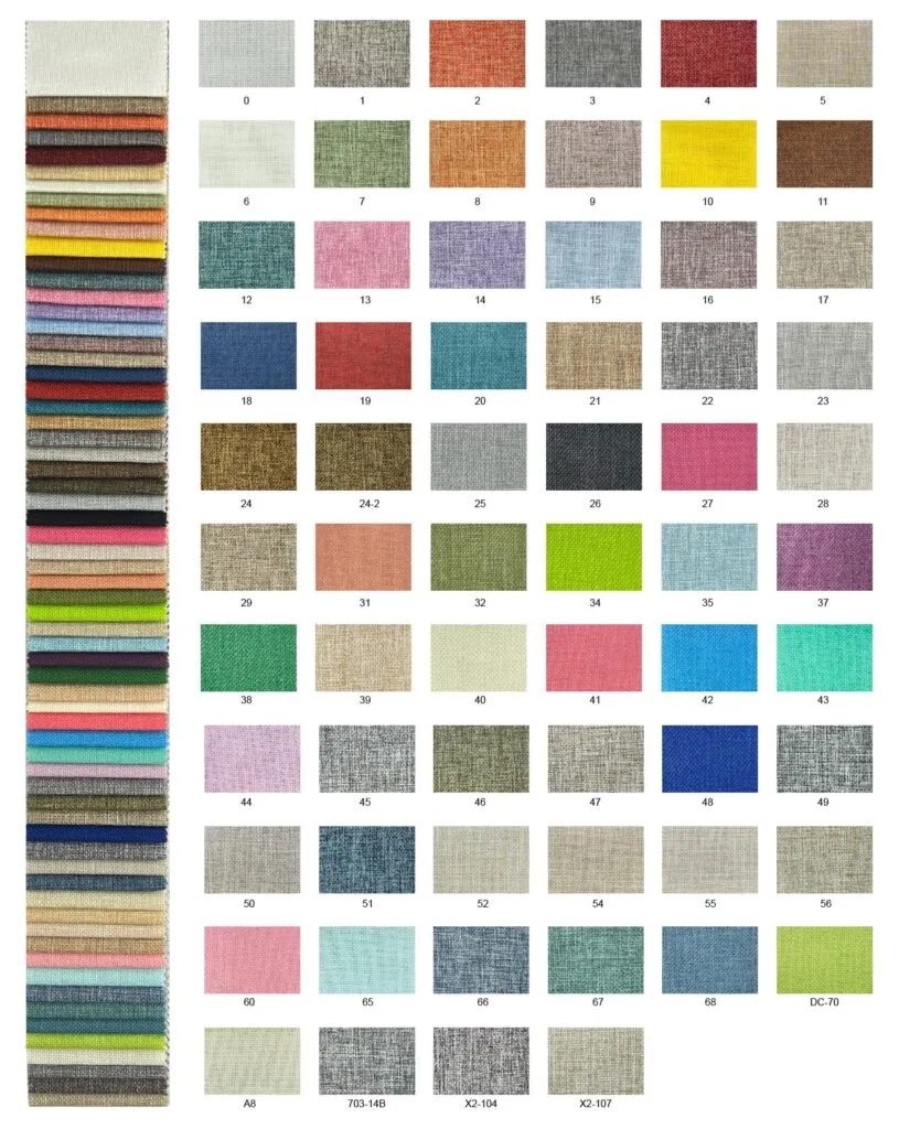 Polyester linen fabric material for shoe storage products