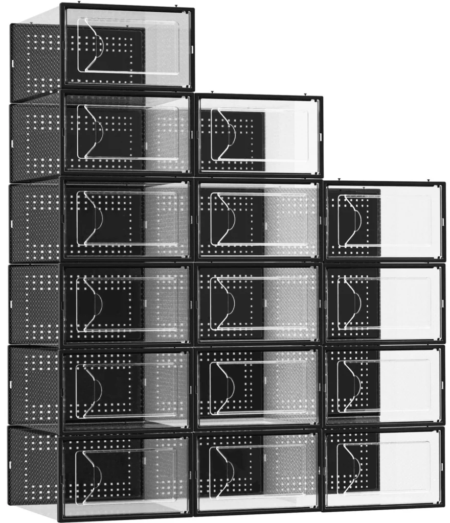 clear plastic shoe storage box