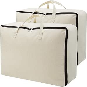 Bedding storage bags with handles for home textile storage