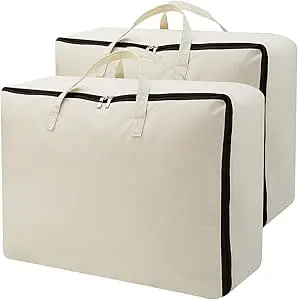 Bedding storage bags with handles for home textile storage
