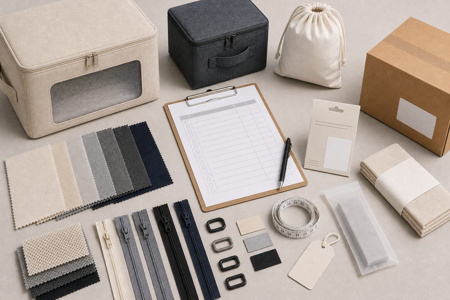 Buyer checklist for ordering custom storage bags from China.