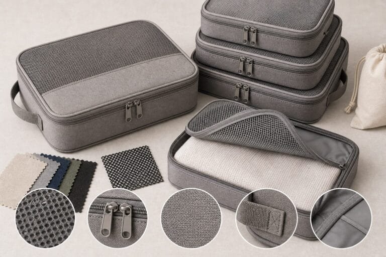 Packing cube material and structure details for OEM and ODM sourcing.
