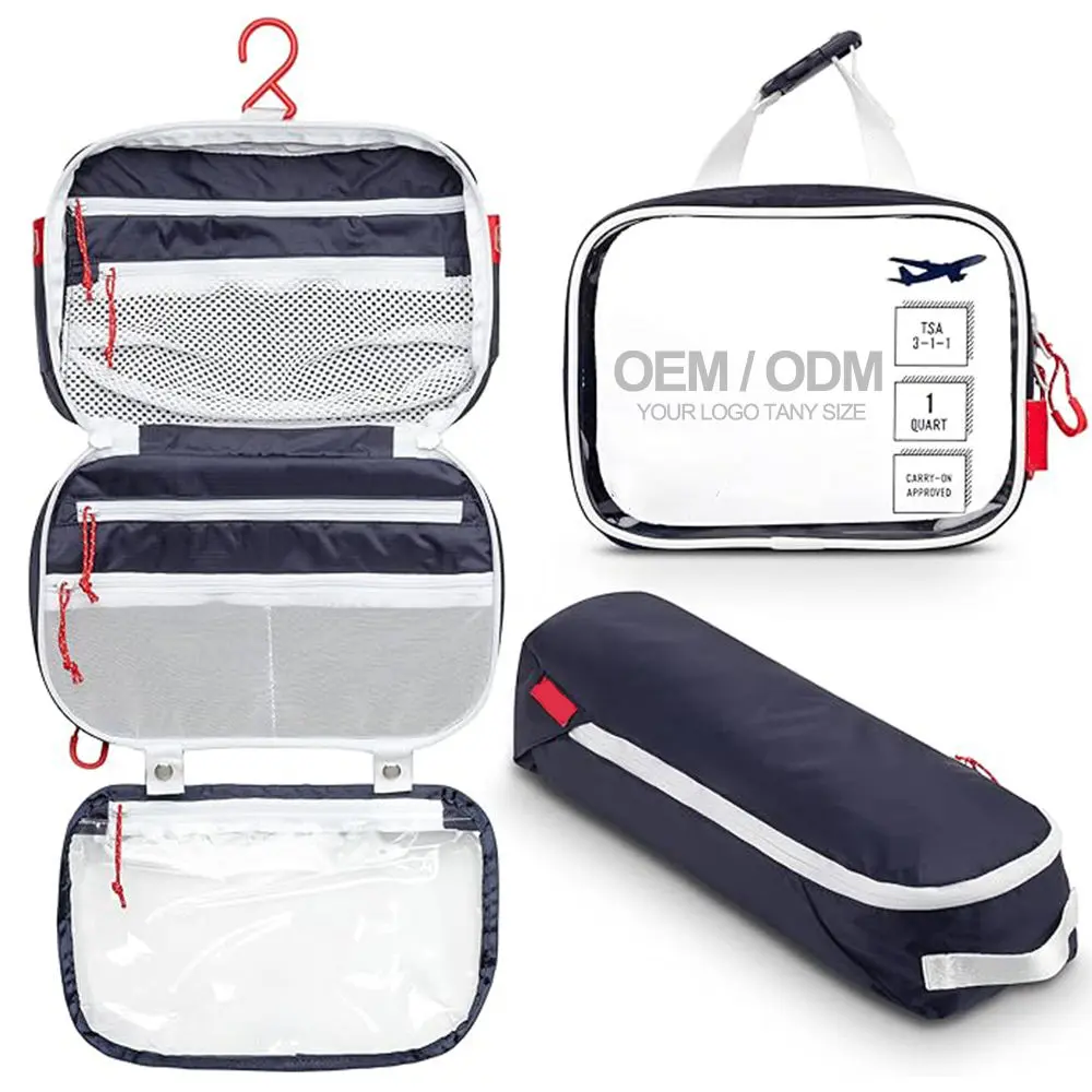 clear PVC storage bag with handles