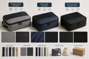 Material comparison for wholesale packing cubes.