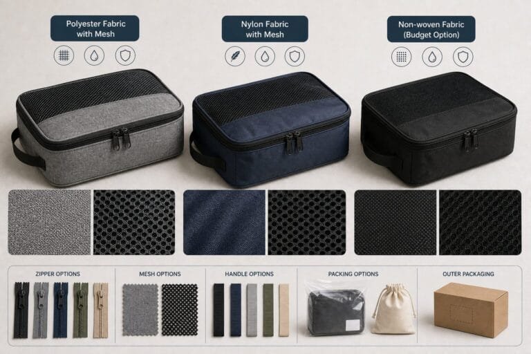 Material comparison for wholesale packing cubes.