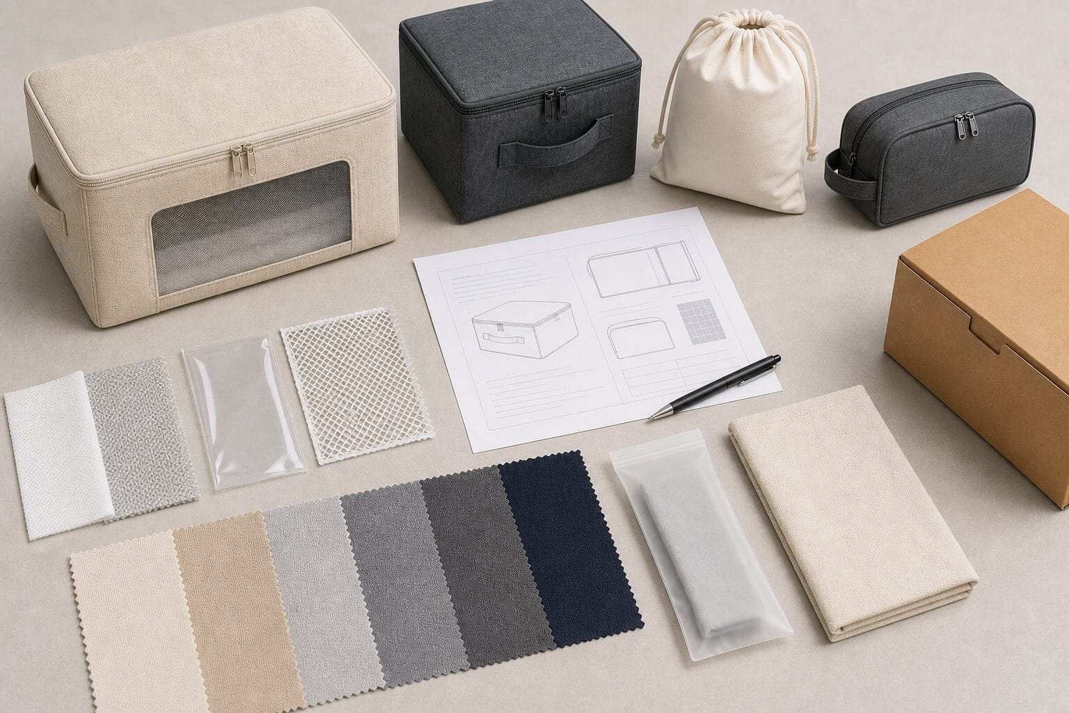 Wholesale storage bag material options for OEM buyers.