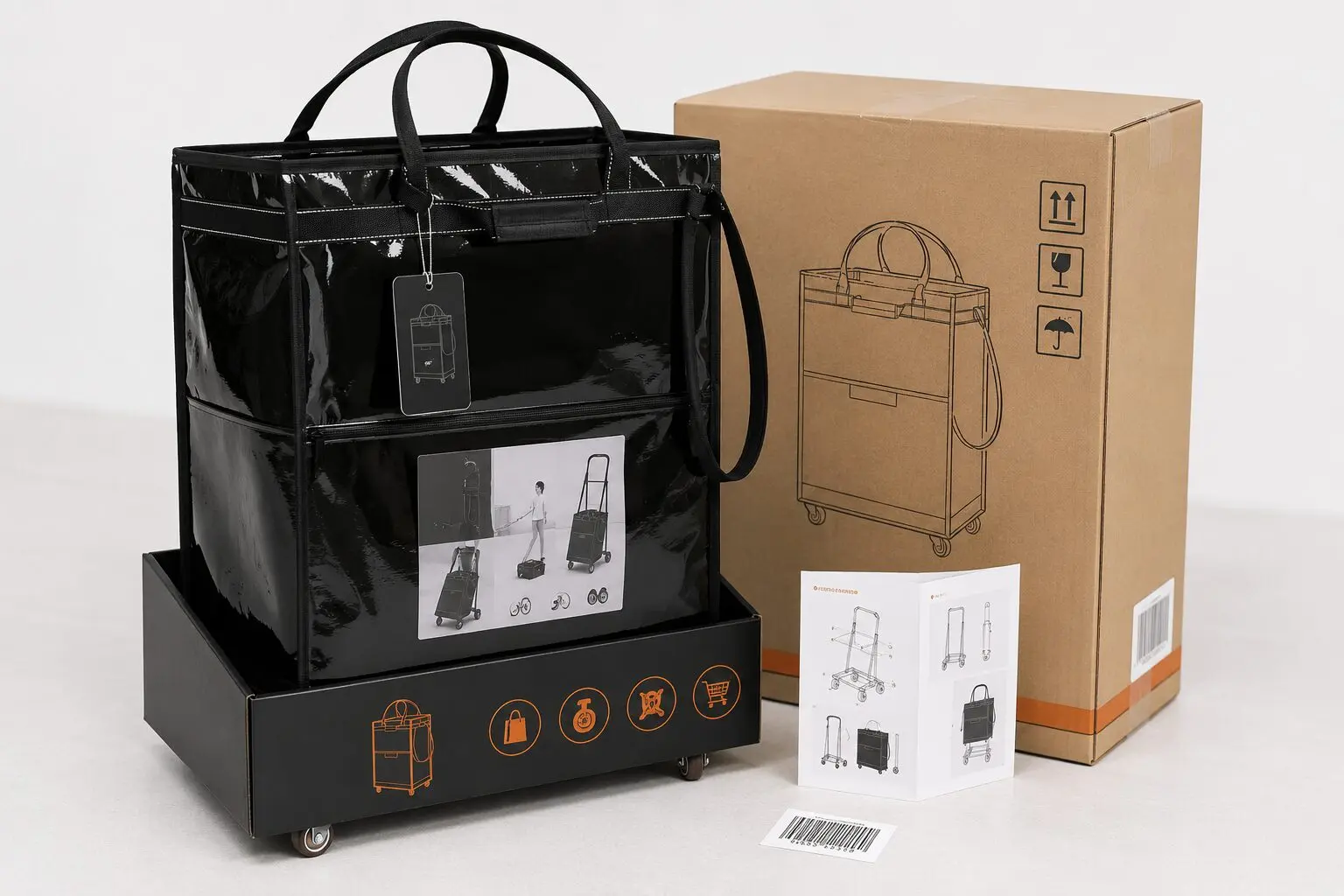Retail-ready packaging with insert card and branded box