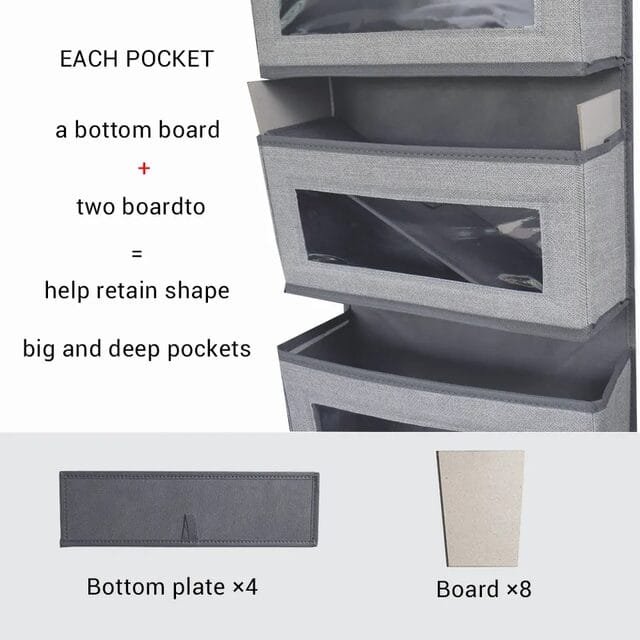 closet organizer clear PVC window detail