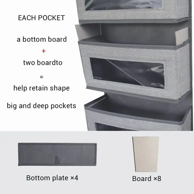 closet organizer clear PVC window detail