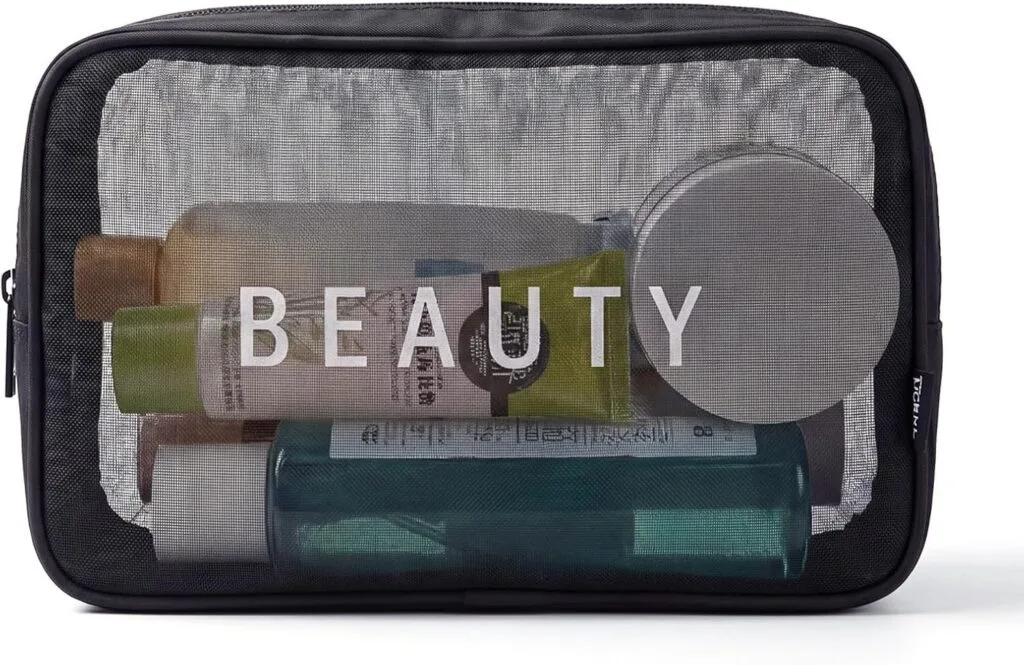 Mesh material sample for cosmetic organizer bags