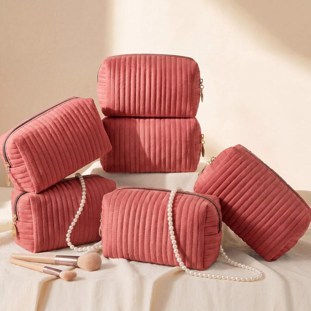 Velvet material sample for premium cosmetic pouches