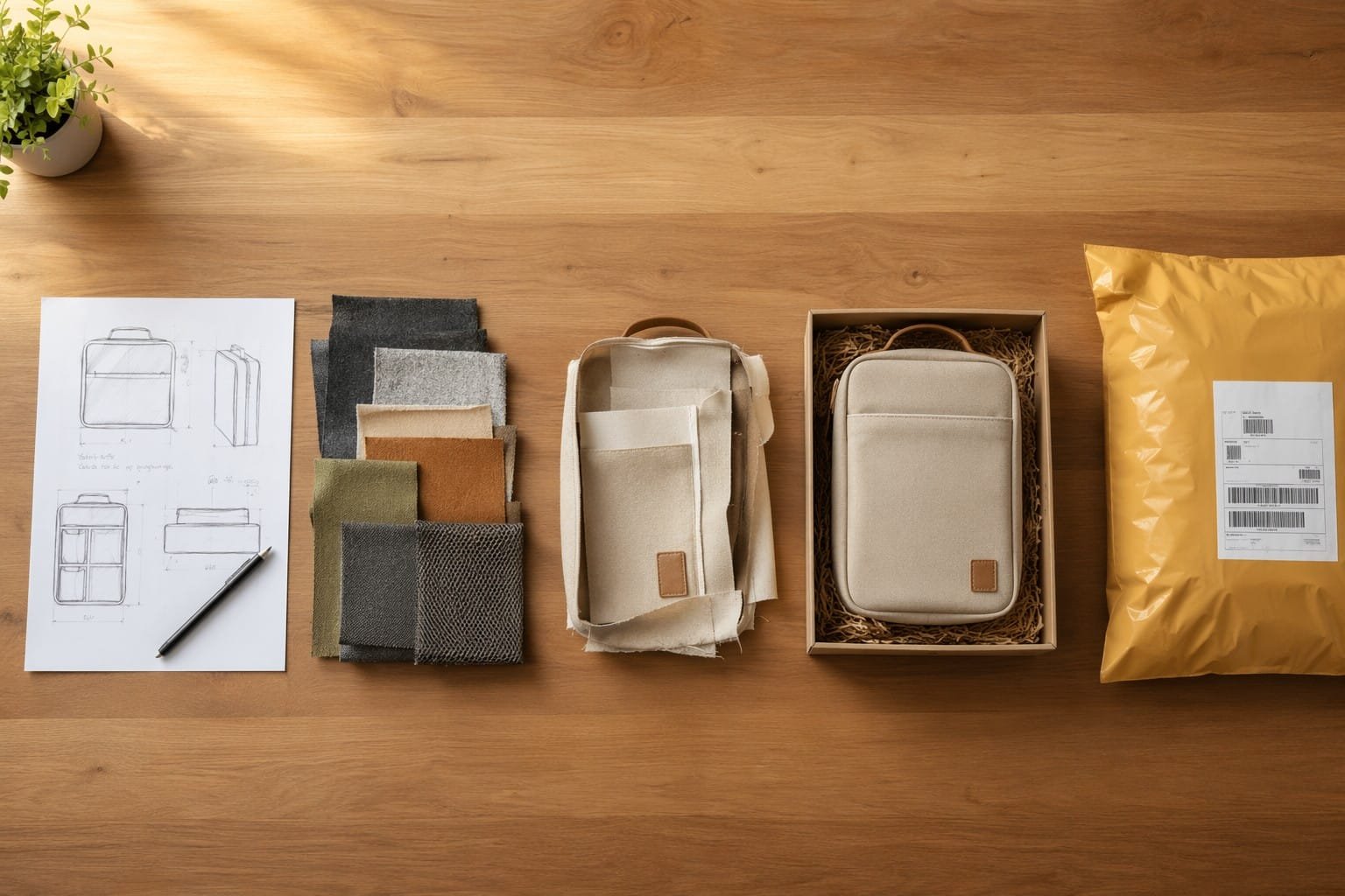B2B storage bag sampling process 4 steps