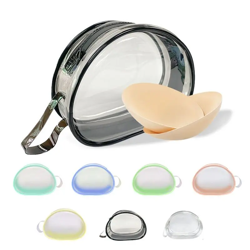 Transparent window detail for cosmetic bag