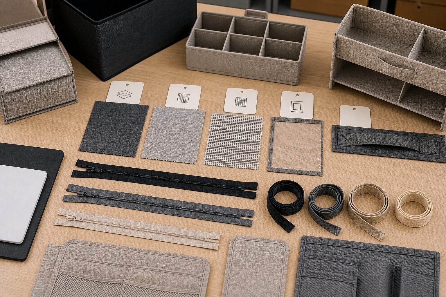 Material options for custom closet organizers from China.