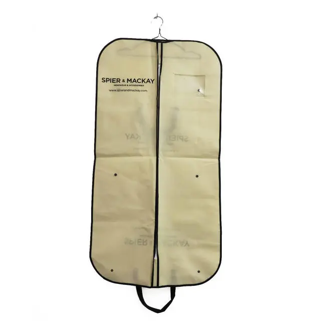 zipper sewing detail for garment bags