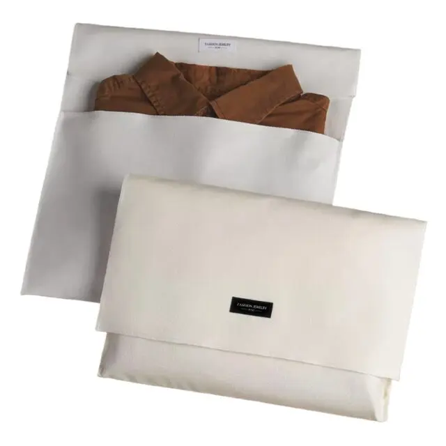 garment bag logo label positioning detail