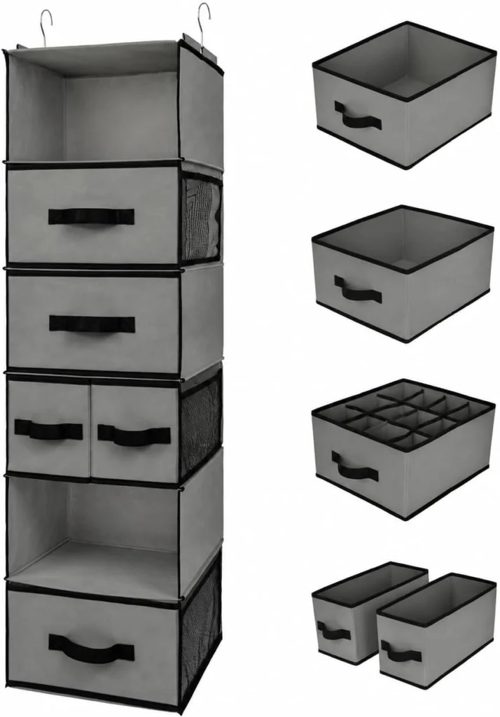 closet storage bins for wardrobe organization