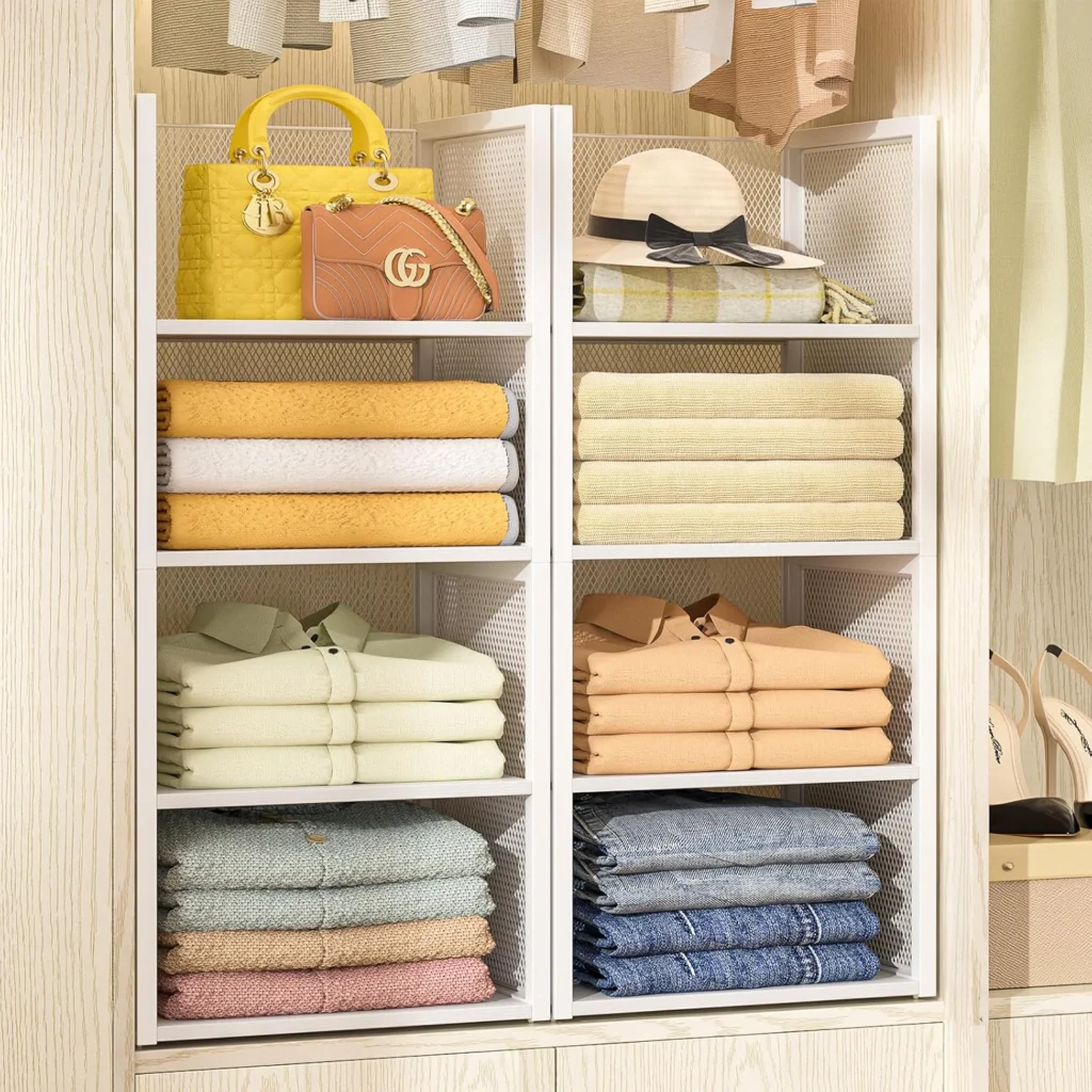 closet drawer organizer with fabric compartments