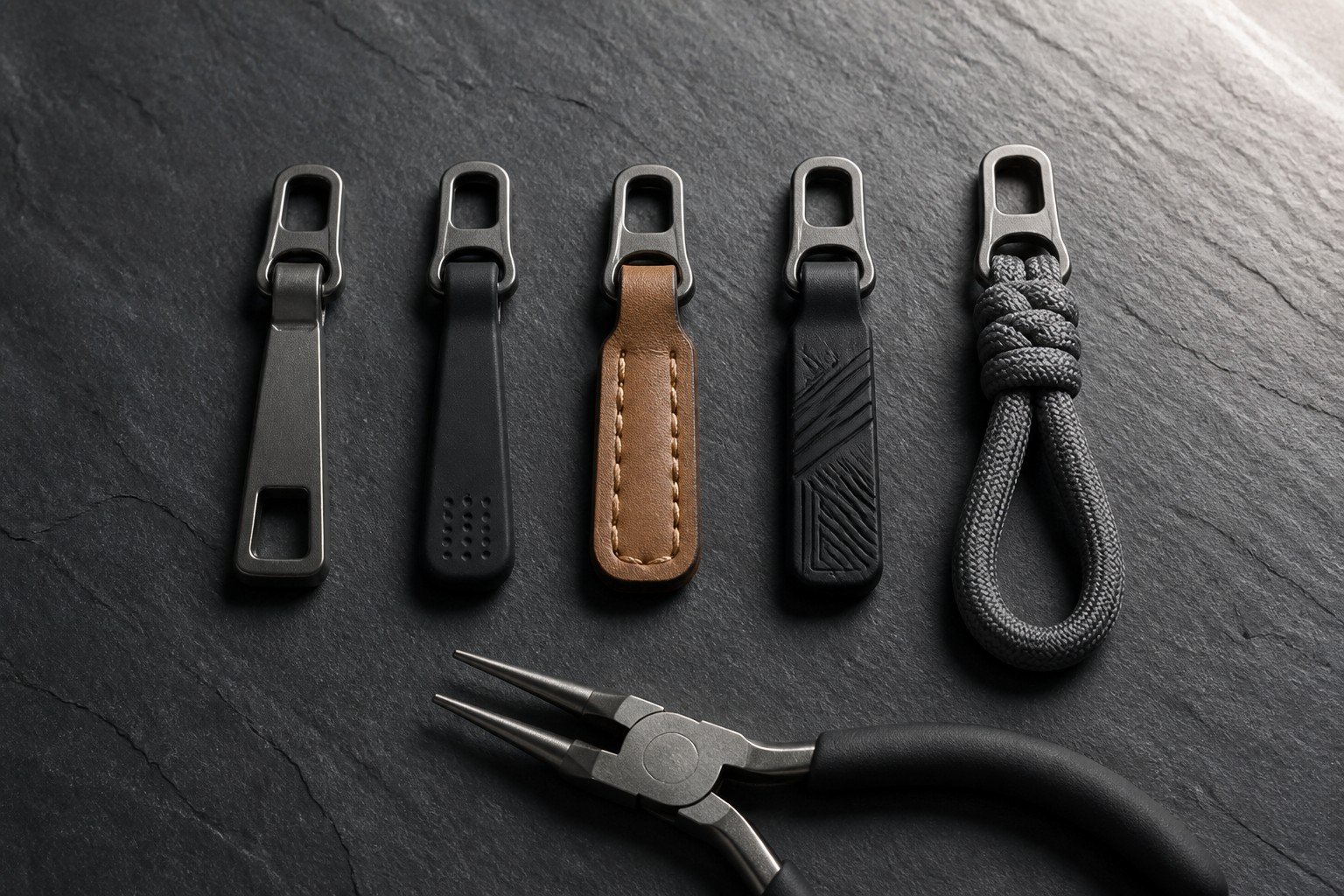 Custom zipper pull options for storage bags