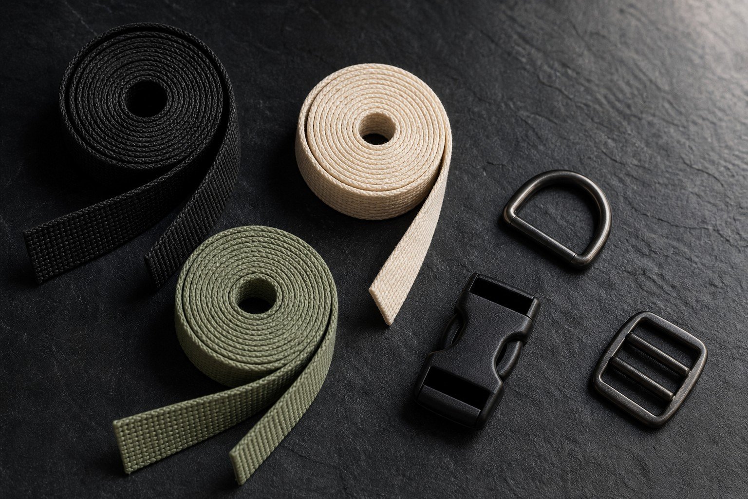Webbing and strap options for custom bags