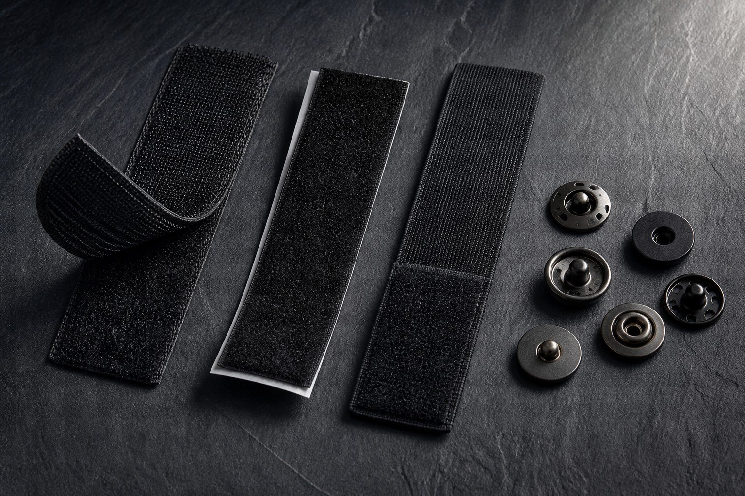 Hook and loop closure options for custom storage products