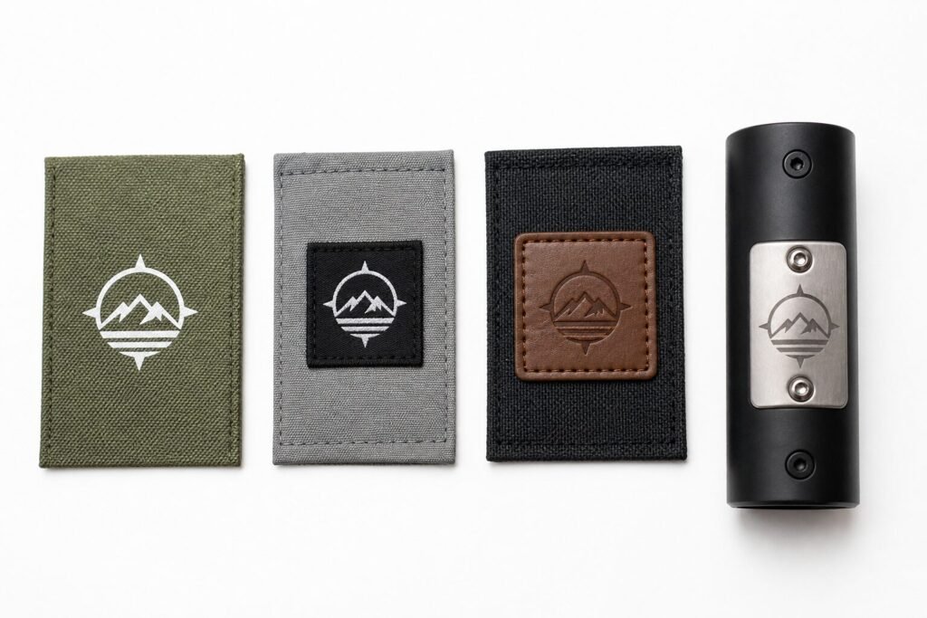 Logo and branding method samples for custom shopping carts