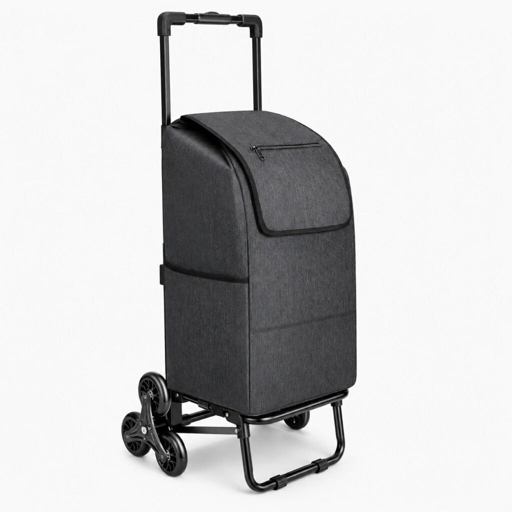 Heavy-duty stair-climbing trolley cart with covered bag