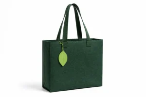 RPET eco bag in forest green with recycled polyester fabric