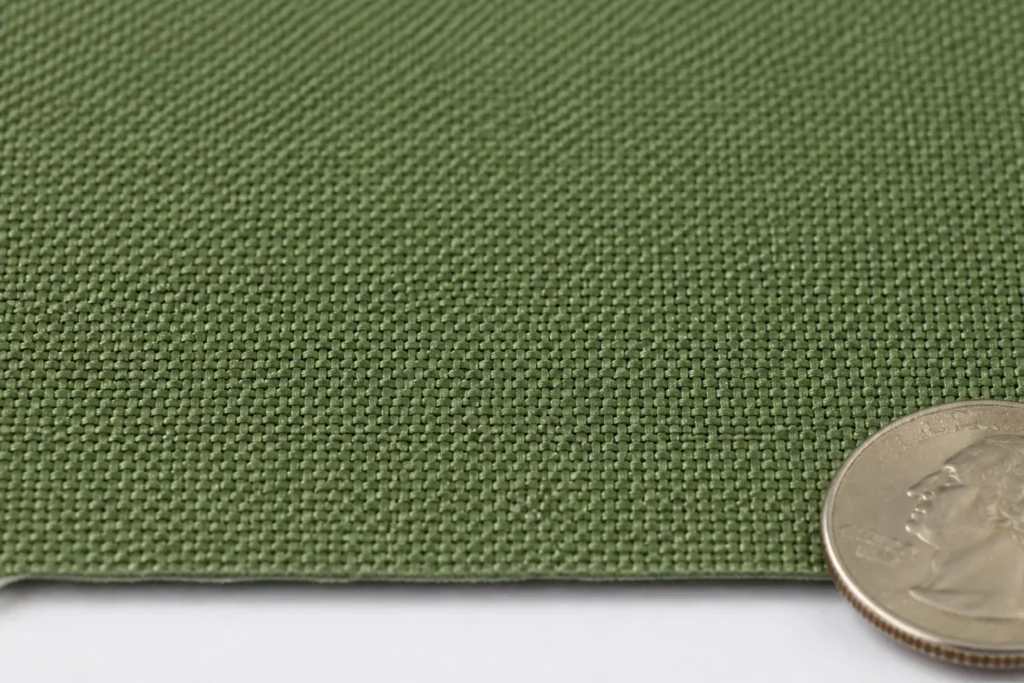 Macro close-up of 600D Oxford polyester fabric weave texture