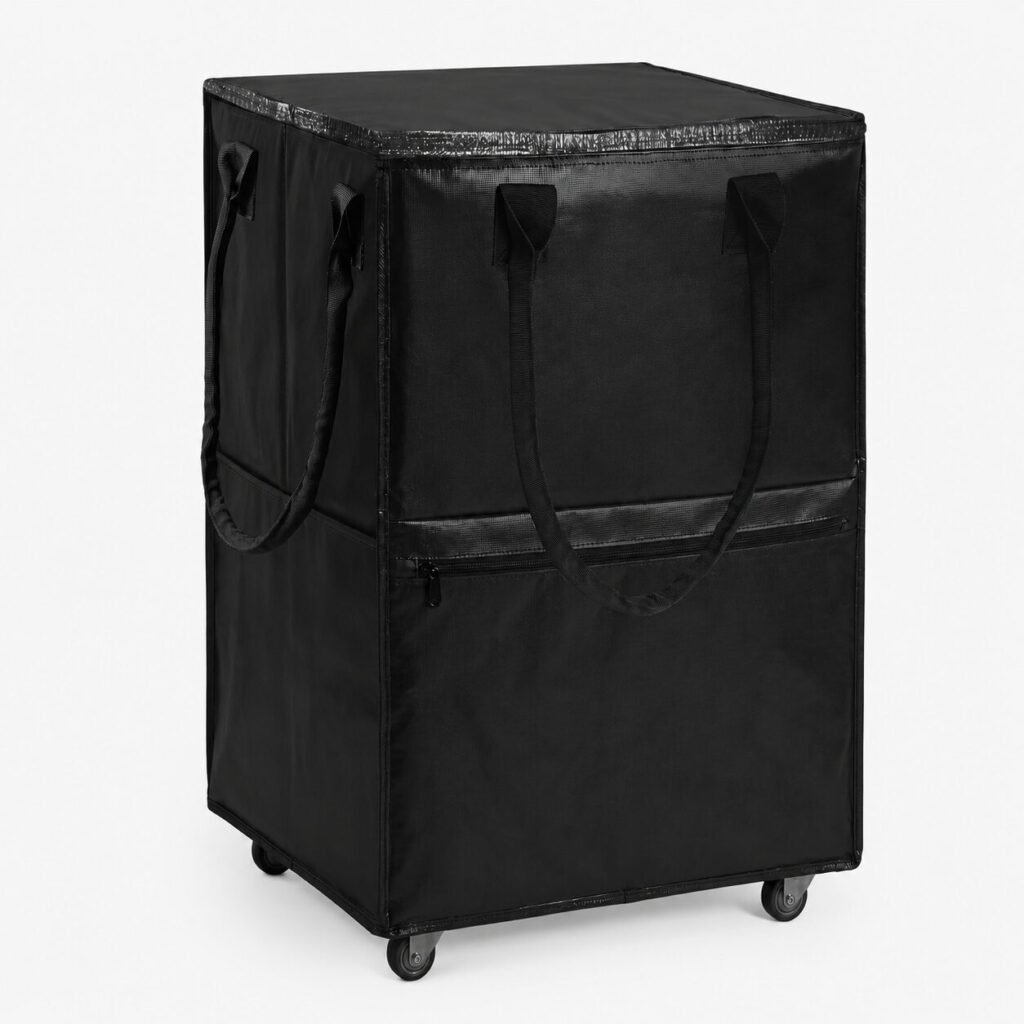 Insulated rolling cart for grocery and delivery programs