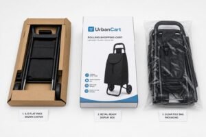 Packaging options for rolling shopping cart programs