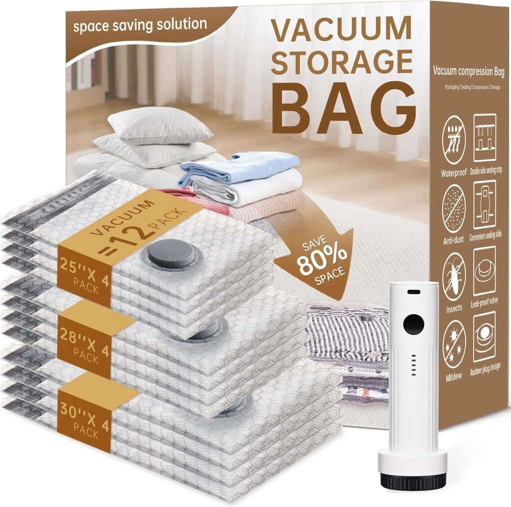 Vacuum bags with wireless electric pump and USB cable